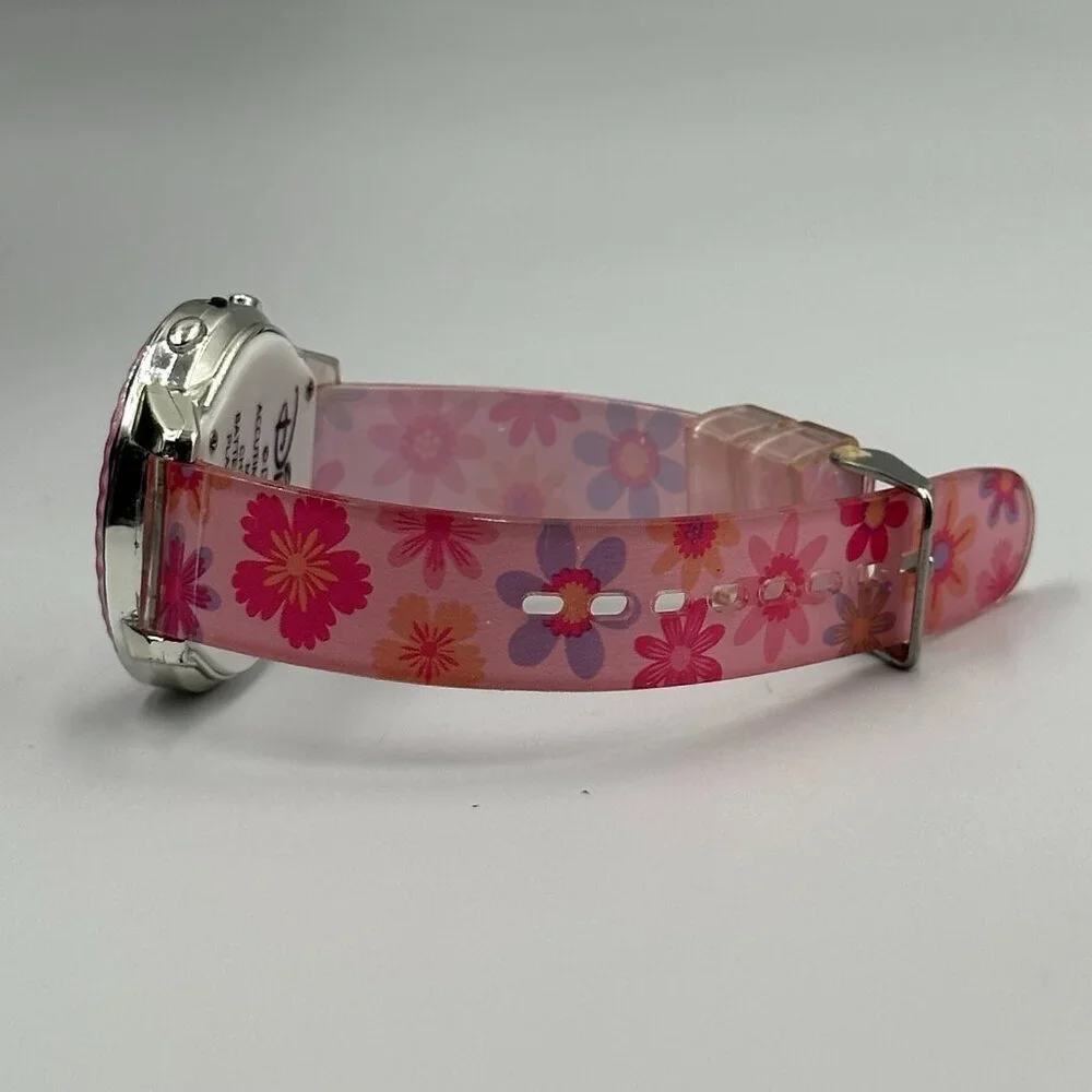 3/$30 Minnie Mouse Watch Girls Digital Pink Floral Band Disney Character